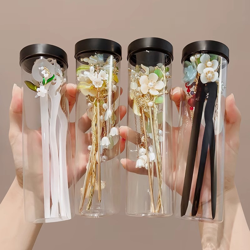 Nuevo estilo chino flange flores clip de cabello paso de agitación Hanfu Zhang clip de cabello antiguo estilo de alta sensibilidad clip de cabello clip de cabello tocado