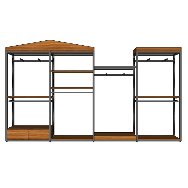 Marca de los hombres estante de piso de pie gabinete de exhibición de combinación centro comercial estante de ropa creativa tienda de ropa soporte de exhibición