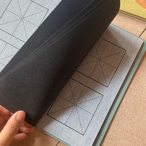 Ink-free writing practice copybook tracing red thickened imitation rice paper beginners calligraphy practice rice grid water writing cloth wholesale