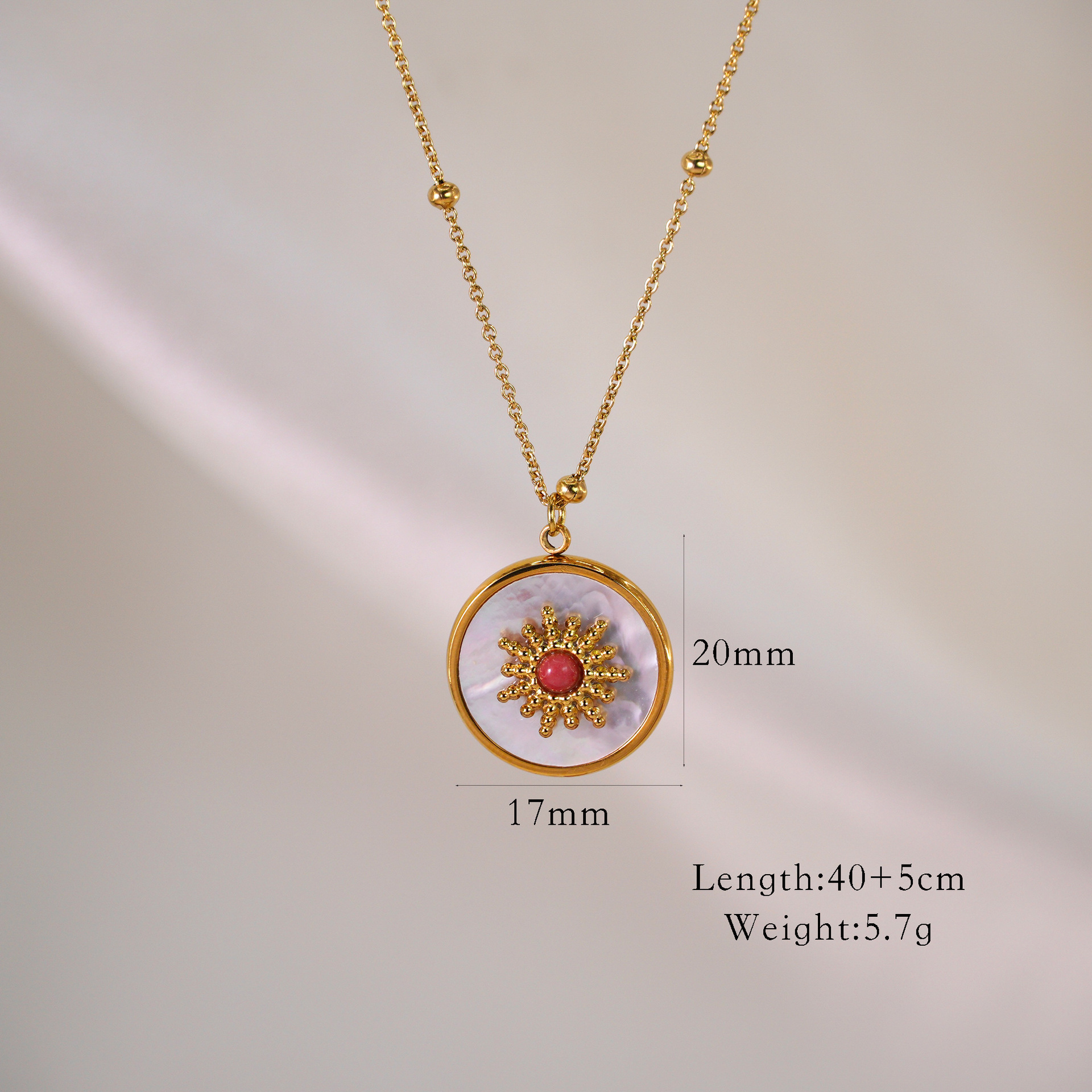 Simple Style Beaded Titanium Steel Geometric Women's Bracelets Necklace display picture 11