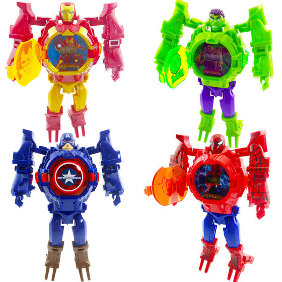 Projection Ultraman Avengers League of Legends Transformation Light Electronic Deformation Watch Children's Watch Toys Gifts
