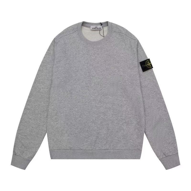Stone Island Compass Badge Crewneck Sweater Grey
