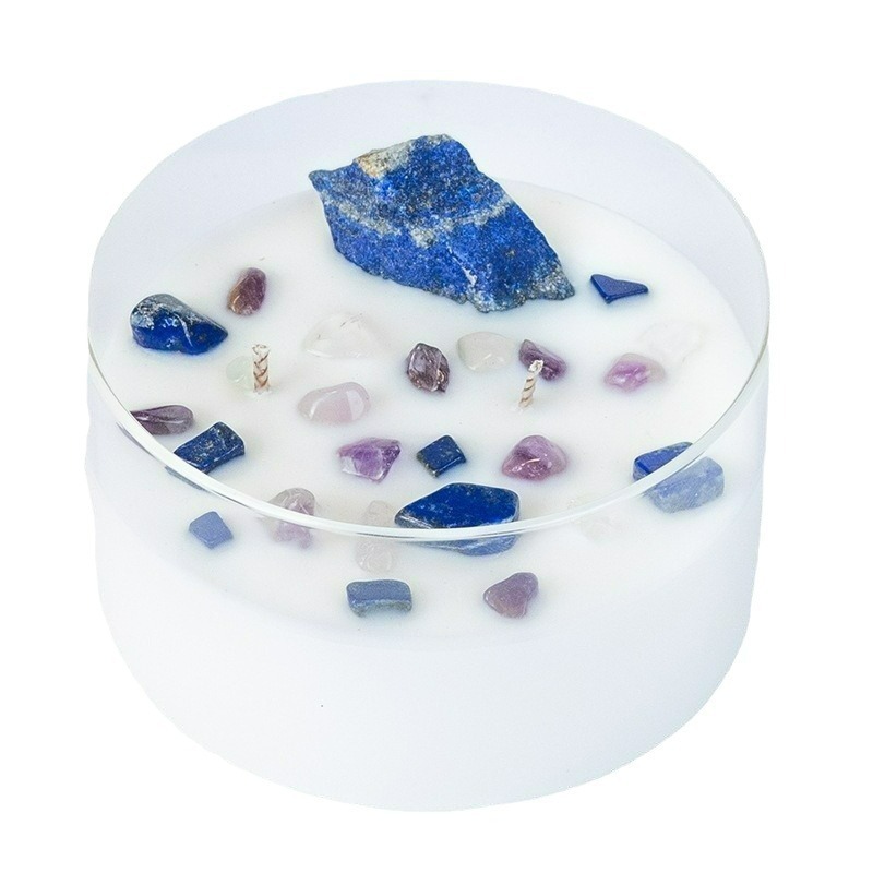 Cera de soja creativa regalo de mano cristal natural fragancia copa de vela de vidrio una variedad de estilos copa de vela transparente