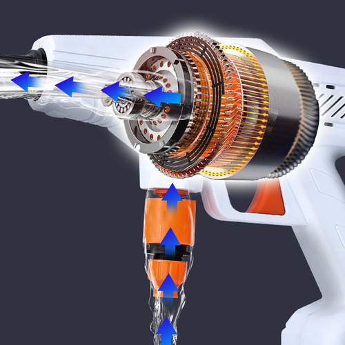 High-power high-pressure home car washing gun convenient lithium battery high-pressure cleaner lithium battery car washing gun