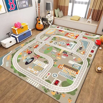 Avtomobil döşəmə paspasları — Road Mat Available for Dropshipping - childrens-carpet-926-4060cm-crystal-velvet
