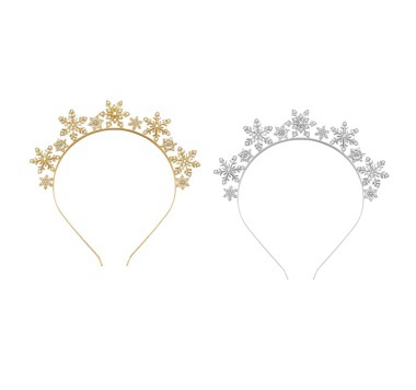 Aleación de cristal de Europa y los Estados Unidos toque de pelo de Navidad corno de ciervo anillo de pelo Merry Christmas snowflake anillo