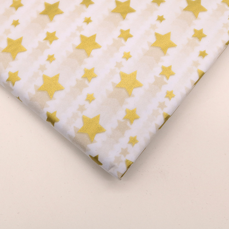 Fabricante en stock caliente de oro y plata patrón de papel de pera floral embalaje de flores papel de copia de lunares de color a rayas papel de pera