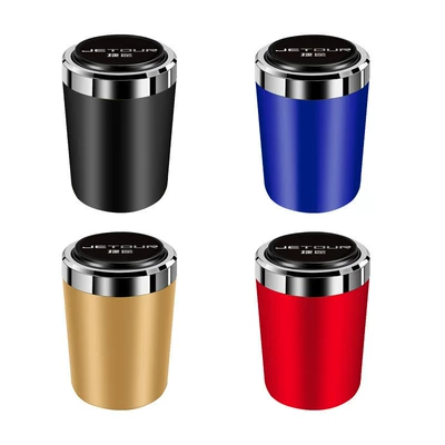 Car Home Office, Car ashtray - 035-press-ashtray-jietu-one-black