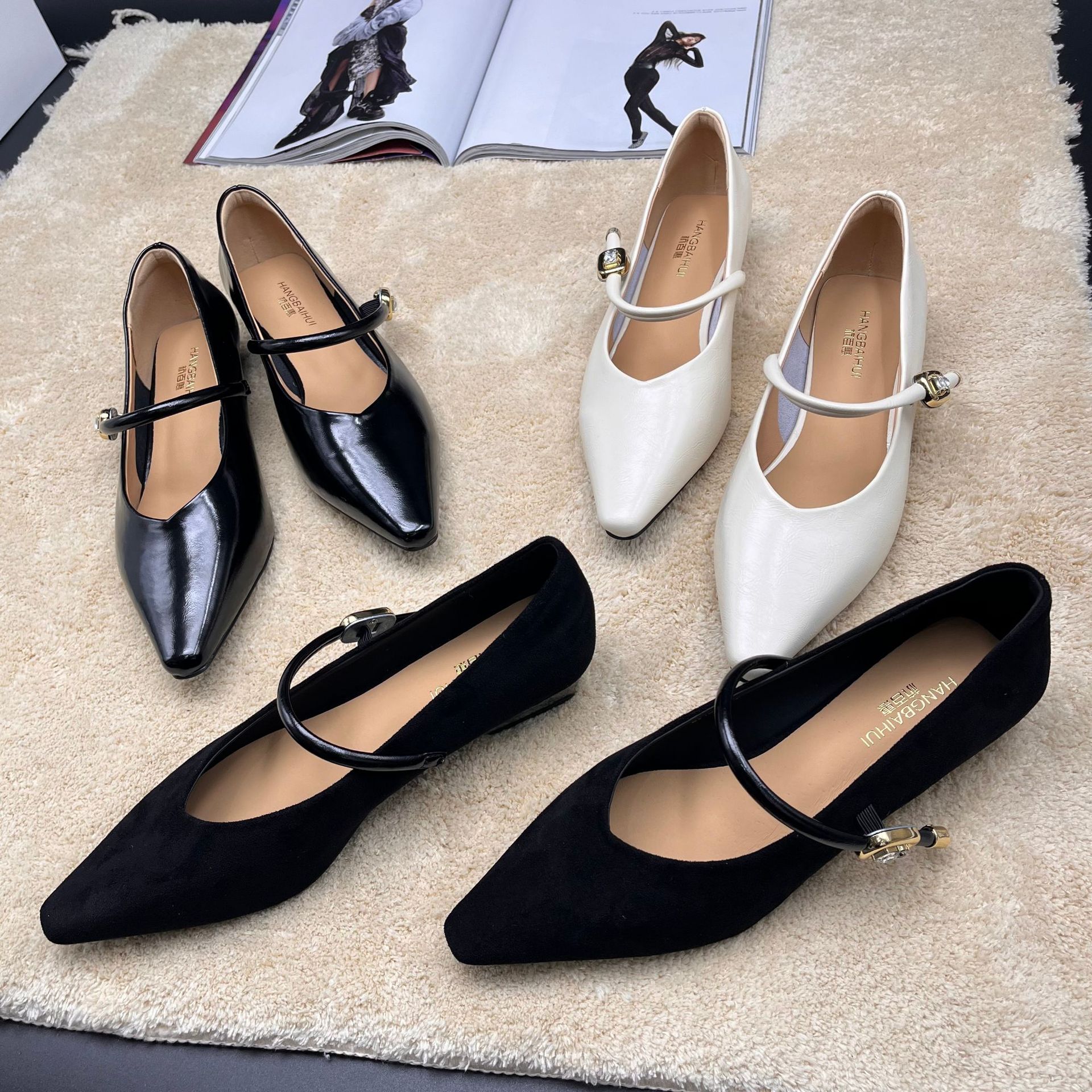 杭家复古小香风新款真皮温柔晚晚鞋时尚百搭单鞋T2512-6