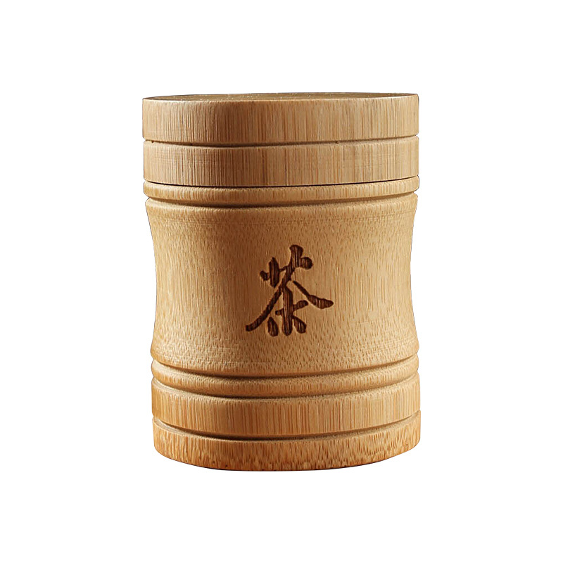 Wholesale Tea Can 444Z Household Large Sealed Storage Can Bamboo Cylinder Can Bamboo Small Tea Packaging Box