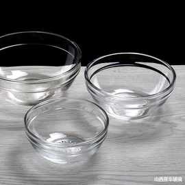家用玻璃光碗透明圆玻璃碗甜品碗酒店汤碗布丁钵仔糕布丁汤碗外贸