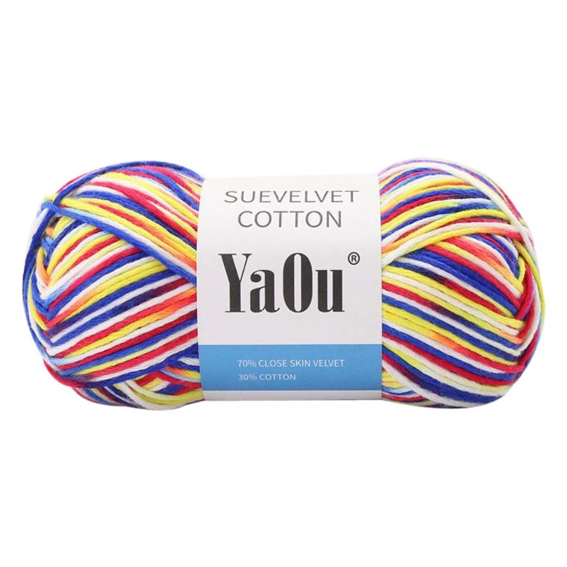 8-прядная хлопковая акриловая смешанная пряжа, цветная окрашенная пряжа, мужской и женский шарф, линия шарфа ручной вязки, одинарная пряжа для внешней торговли