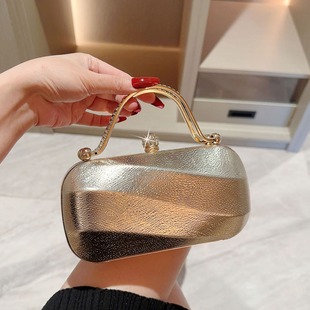 European and American High-end Evening Bag Handbag Square Box Bag Handbag Evening Bag Gift Bag Banquet Bag Wedding Bag