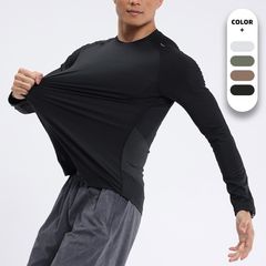 迪家ランニング速乾衣長袖tシャツ男性バスケットボールトレーニング弾力トレーニング服スポーツ登山暴汗服