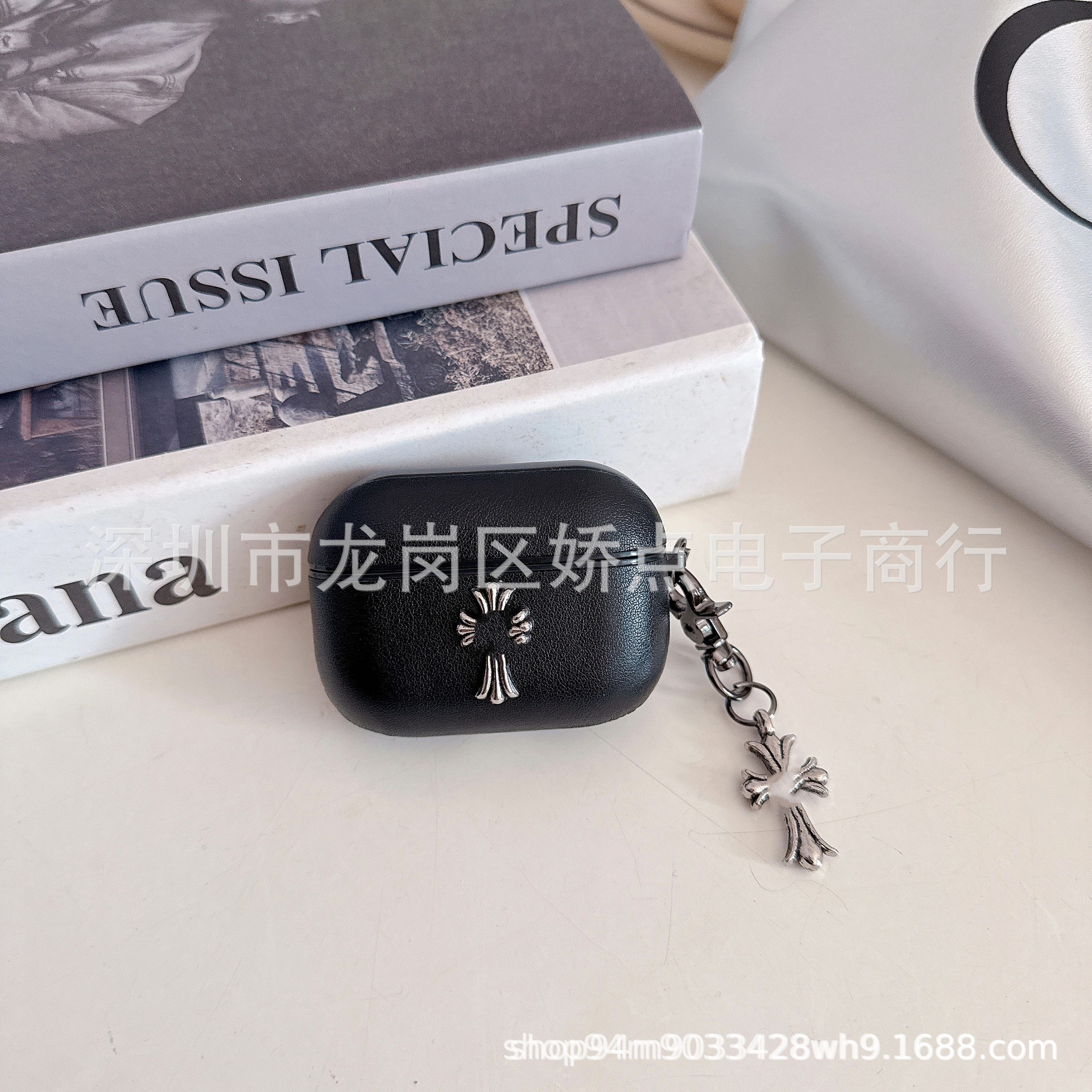 Chrome Hearts Leather Case for AirPods Pro Black