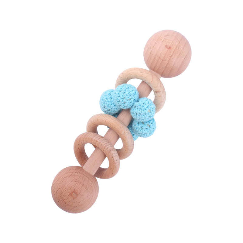 New Beech juguete de los niños mordedor ejercicio infantil bebé bola lana sonajero interactivo educativo teether stick