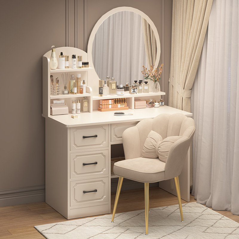 Tocador de estilo europeo Dormitorio moderno y simple celebridad de Internet estilo ins pequeño apartamento hogar pequeño mesa de maquillaje junto a la cama de alta gama