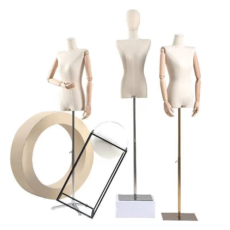 Modelo de busto femenino accesorios hombros planos estante de ropa de estilo coreano estante de ventana maniquí estante de exhibición de cuerpo humano