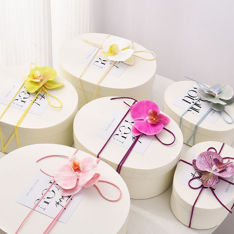 Xiaohongshu Oval Kraft Paper Gift Box Fruit Baked Dessert Packaging Box Opening Souvenir Gift Box