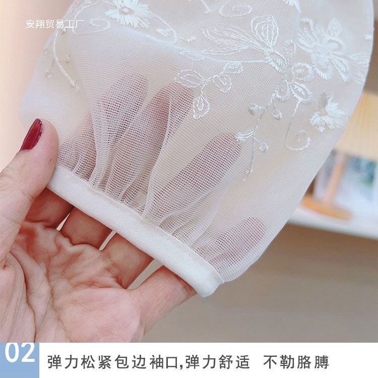 Transparent lace sleeves