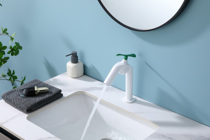 Kaiping Youjia Bathroom Bamboo Dragonfly Basin Faucet Bathroom Washbasin Hot and Cold Dopamine Faucet 34553