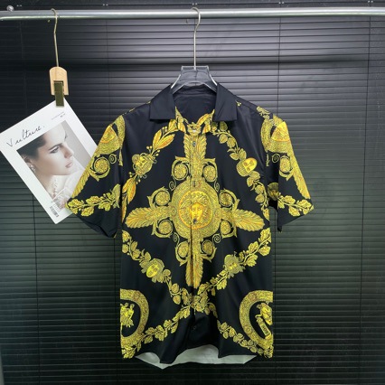 European and American Cross-Border Ve Summer Men's Short-Sleeved Shirt 3D Digital Printed Shirt Casual Versatile Hawaiian Cardigan