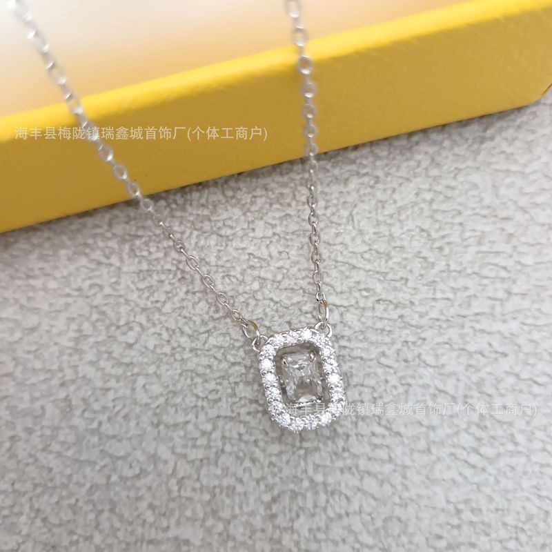 施家高版本跳动的心项链女 方糖灵动锁骨链 悦动百搭款式水滴吊坠|undefined