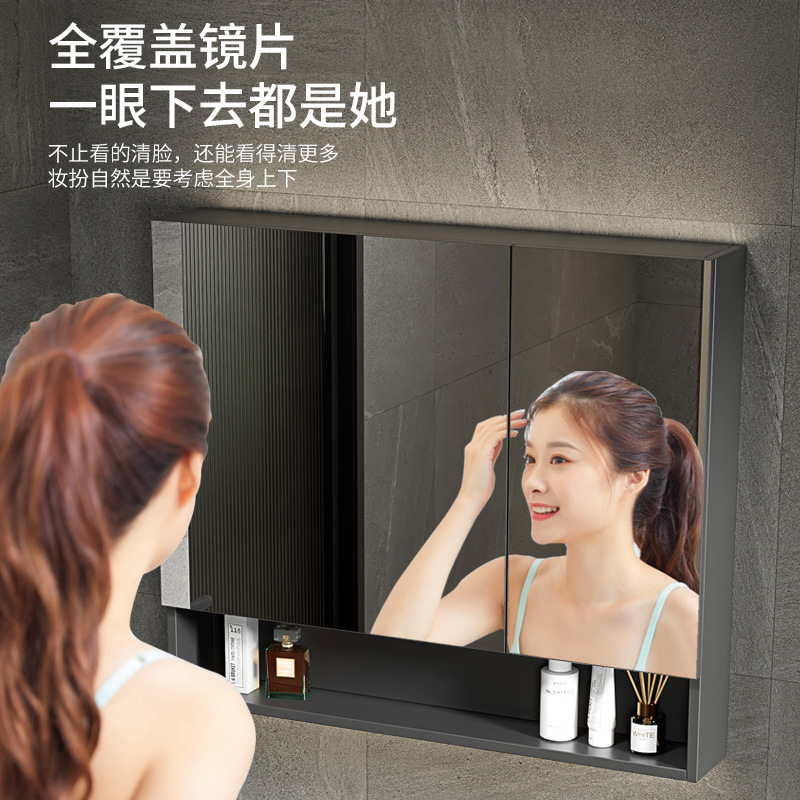 Gabinete de baño de aluminio espacial combinación de cerámica gris lavabo de baño tipo piso lavabo lavabo balcón lavabo