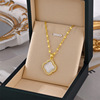 Necklace stainless steel, fashionable accessory, chain for key bag , suitable for import, simple and elegant design