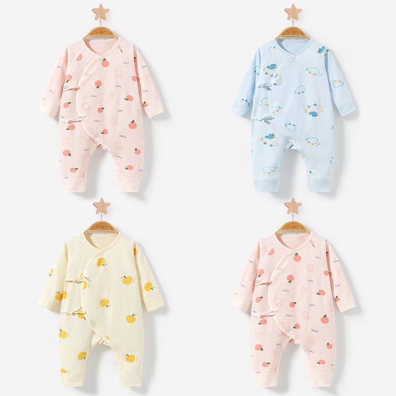 Bebé recién nacido Ropa de primavera, otoño e invierno temprano nacido puro algodón de fondo caliente hombres y mujeres monje mameluco traje bebé mono