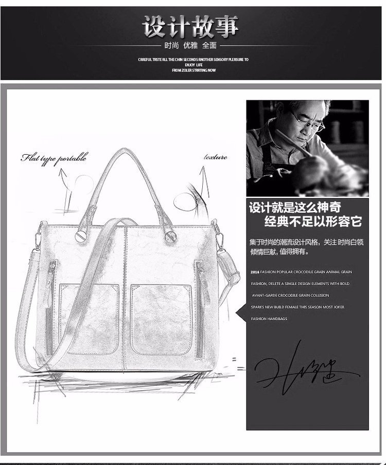 New retro European and American trend women's handbags, single-shoulder bags, crossbody bags, oil-leather cross-border one-piece shipping worldwide undefined