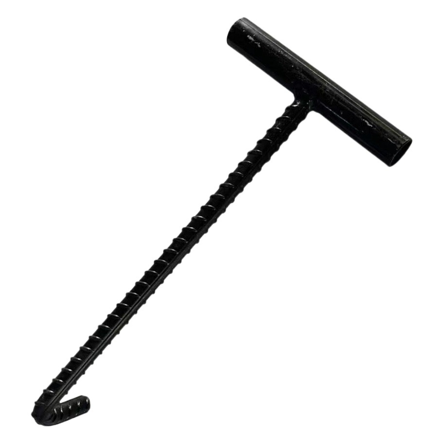 T-tipo de tapa de registro gancho grifo de agua cubierta de alcantarillado gancho tipo de apertura tapa de registro gancho descarga tire marco gancho