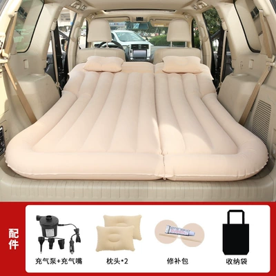 Vehicle-mounted inflatable bed Rear Travel Bed SUV - exclusively-for-the-trunk-suv-straight-pull-with-flocking-rice-equipped-with-18m-car-pump