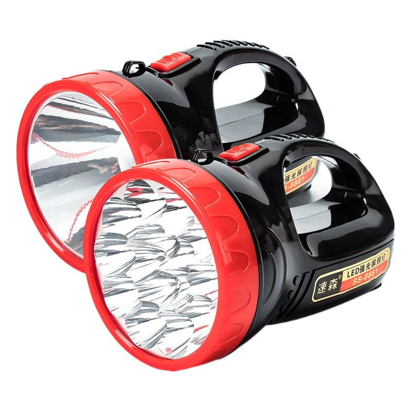 Светодиодный портативный прожектор высокой мощности рыболовный патруль Шахтерская лампа 15LED лампа высокой мощности огонь фонарик