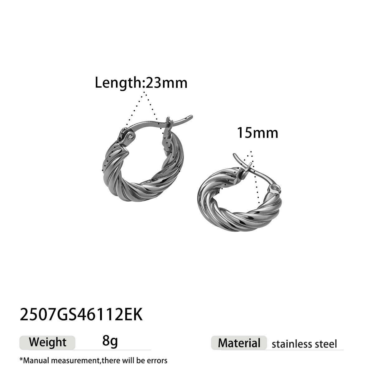 TENA Europa y los Estados Unidos venta caliente de anillo de acero inoxidable de acero de titanio de moda de diseño lineal pernos de orejas joyas transfronterizas
