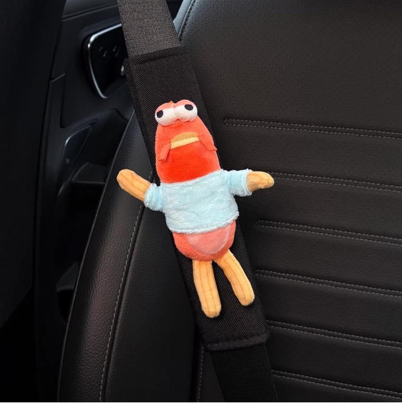 Cute New Car Seatbelt Shoulder Pads Decorative Protective Covers Anti-Wear Car Interior Decoration Dolls for a Couple Female