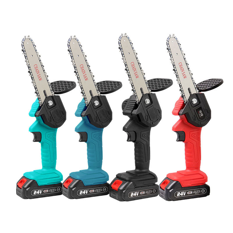 4寸6寸迷你电链锯充电式电锯伐木家用园艺小型手持锂电锯电动锯