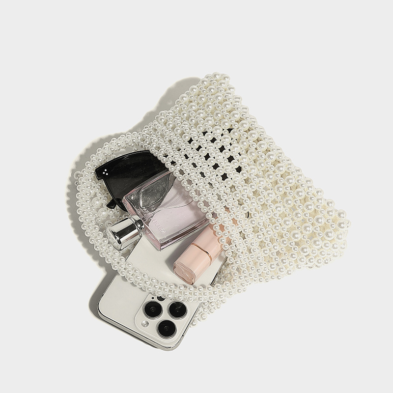 Stile francese nuovo a mano perla cava autunno e inverno luce lusso moda versatile nicchia spalla singola diagonale_voghion.com