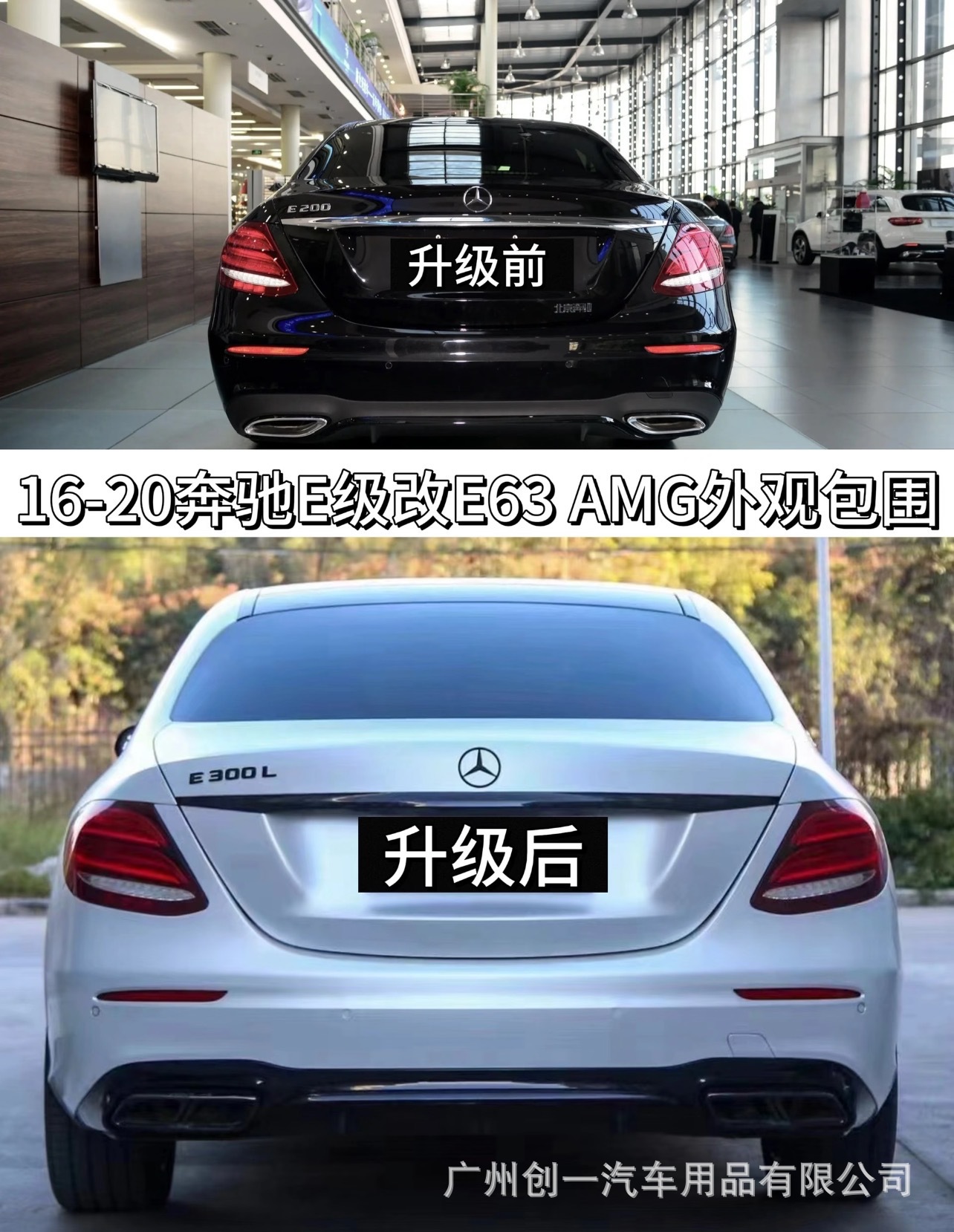 Suitable for Mercedes-Benz E-Class W213 16-20 models, modified to E63 AMG body kit with front and rear bumpers, grille, hood, and fenders