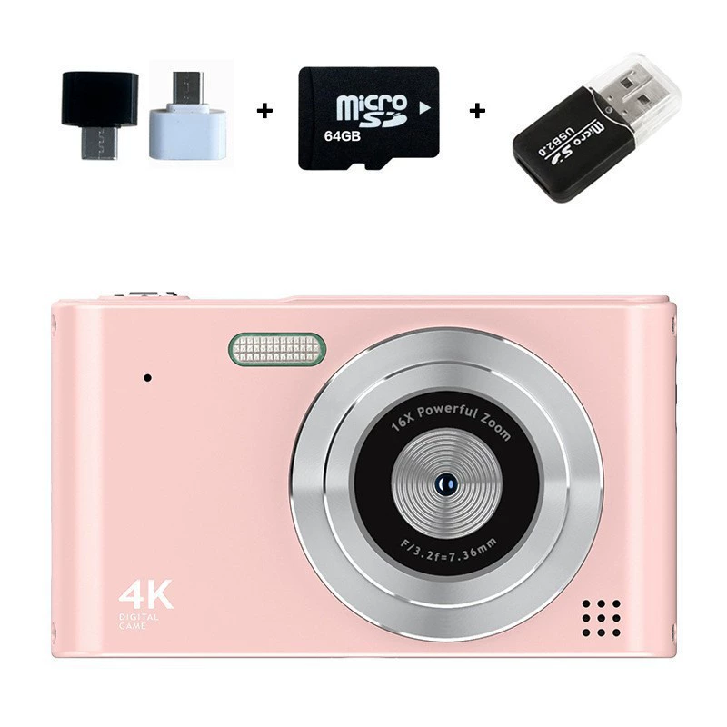 Новая цифровая CCD камера, студенческая цифровая камера 4K, можно перенести на мобильный телефон, стильная ретро-камера, для путешествий и влогов