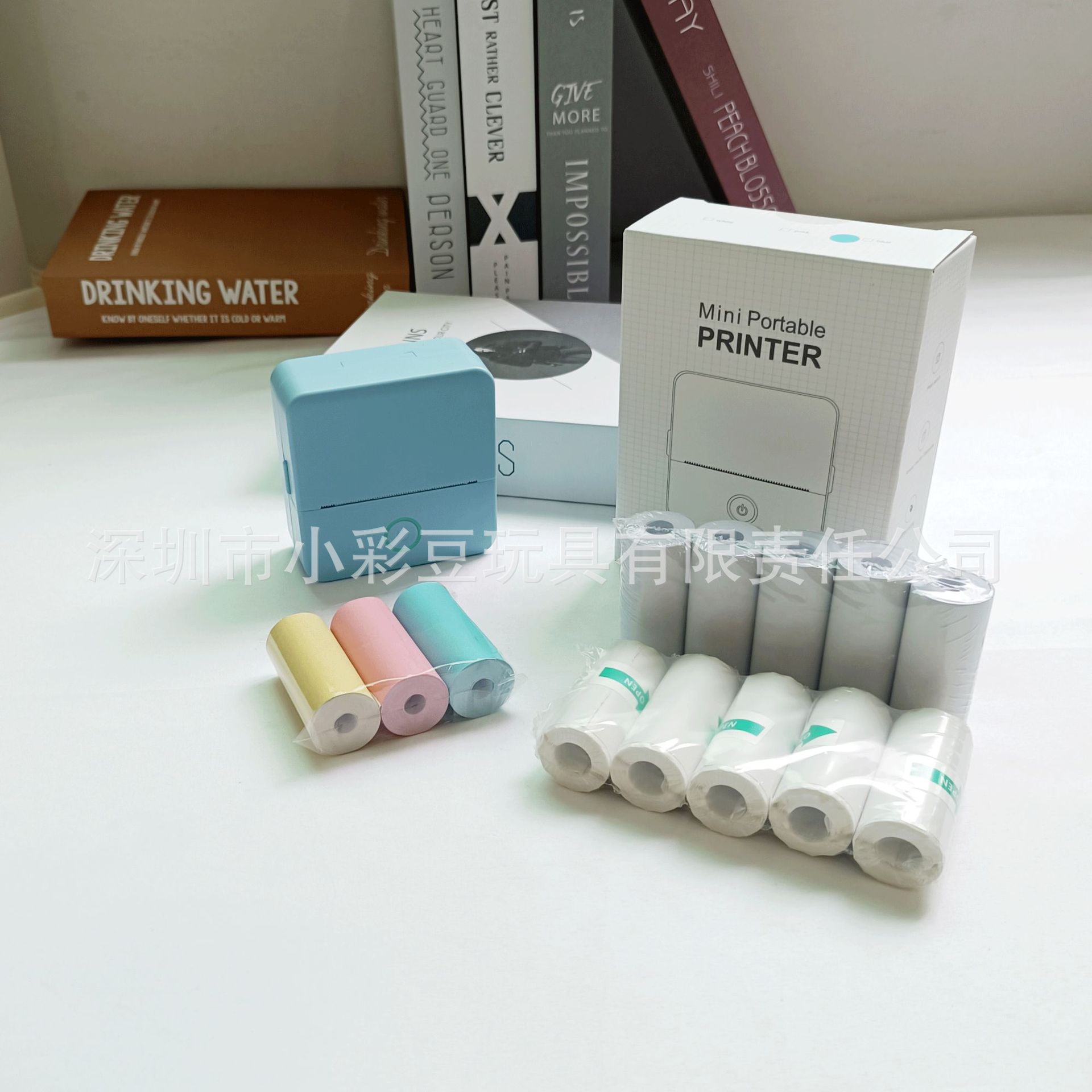 X6 blue russian version + 5 thermal paper + 5 self-adhesive + 3 colored paper