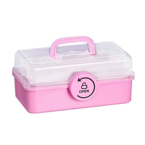 Three -layer turning box pink