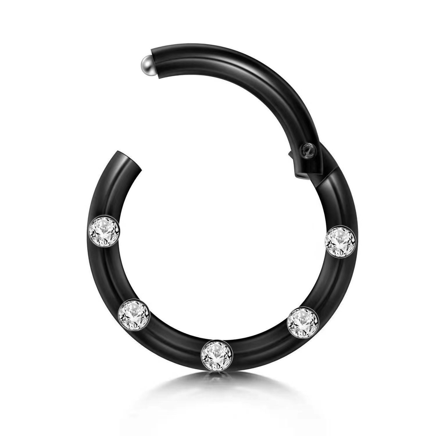 G23 Titanium Alloy CZ Nose Ring Stud 5 Earrings Piercing Ear Bone Stud Closure detail image 17