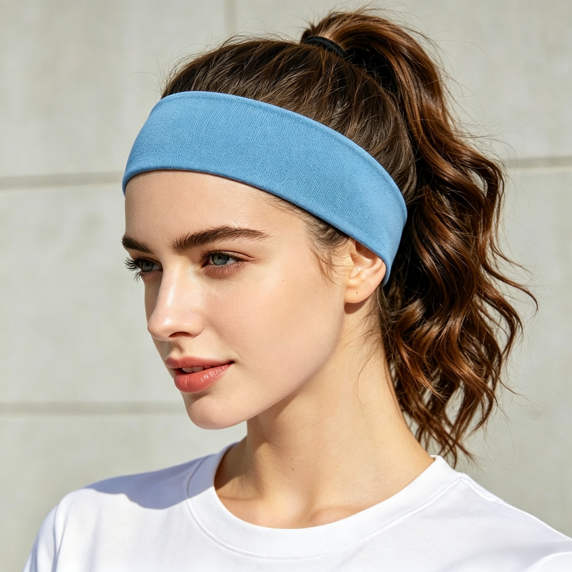 Sports headband, fitness solid color headband, European and American style hair band, sports headscarf, Korean style running elastic headband