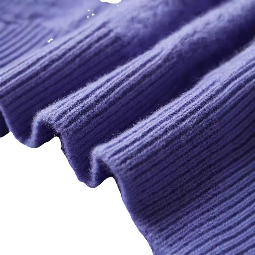 Maglione di base caldo e casual in lana semplice jacquard da uomo giovane, nuovo girocollo spesso autunno inverno_voghion.com