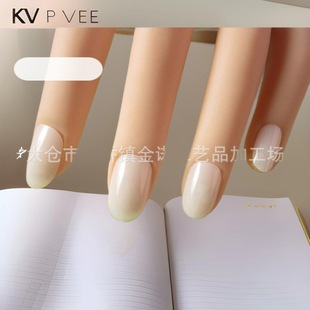Fake Nail Patches, Fully Transparent Nail Patches, Natural Color Nail Patches, Pure Color Nail Patches, Single Color Short Style Full Patch Nail Patches