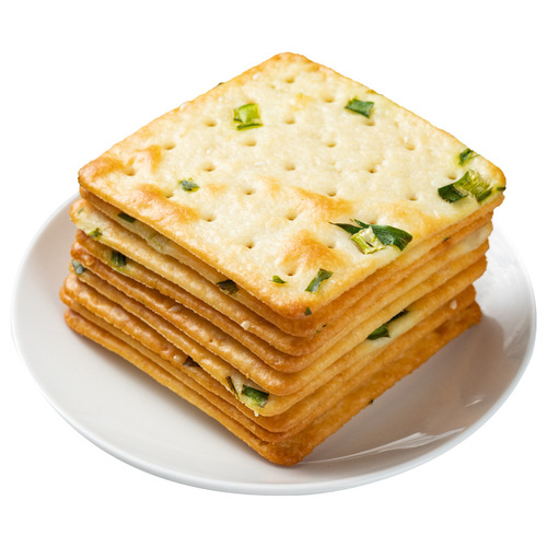 Salted Chia Seed Soda Crackers Fresh Onion Biscuits Sugar-Free Stevia-Sweetened, Suitable for Diabetics, Elderly, and Middle-Aged People, No Sugar, Ideal for Low-Calorie Snacks