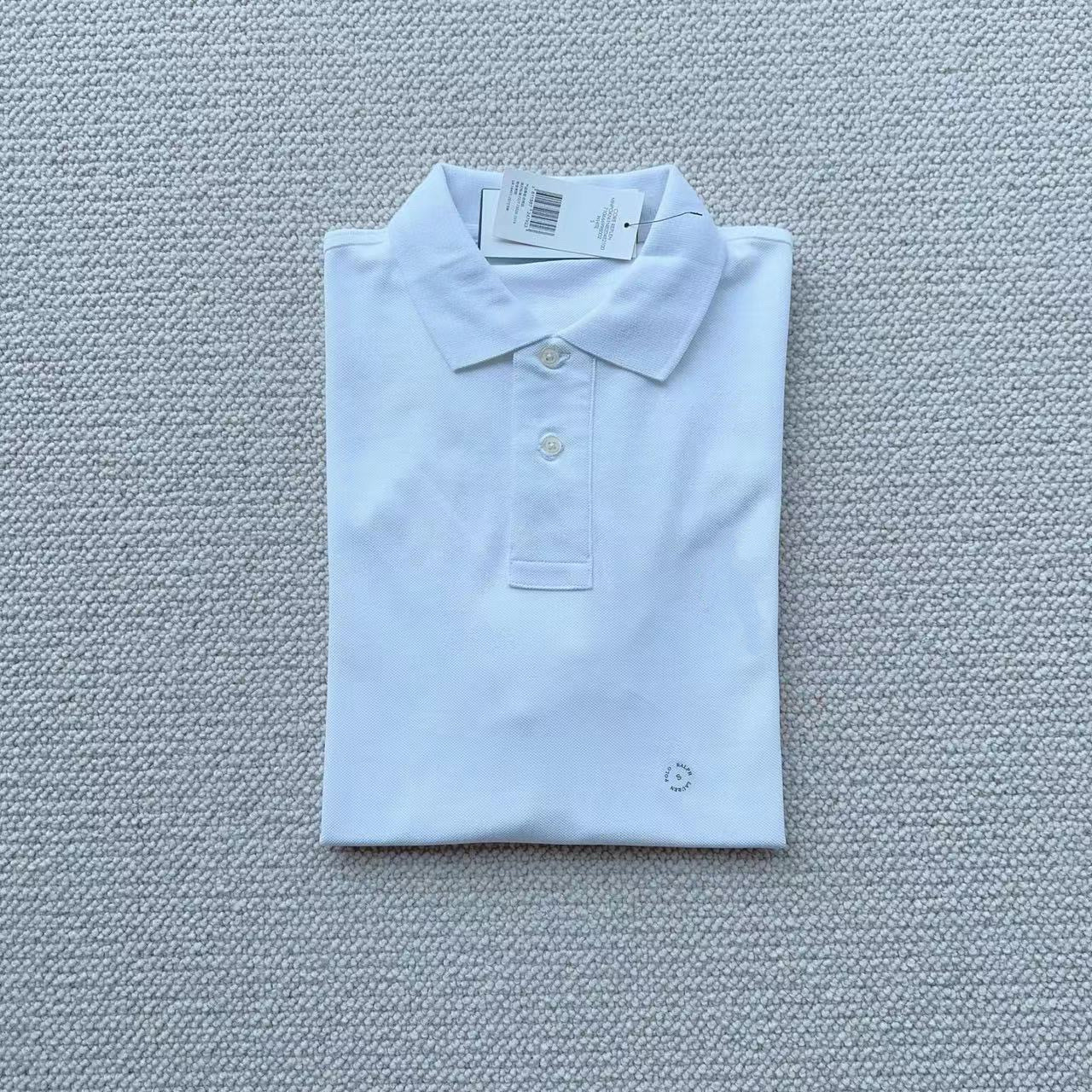 Camisa Polo Masculina Ralph Lauren de Manga Curta para Primavera e Verão com Logo RL Bordado, Camiseta de Algodão Puro, Roupa Casual para Homens