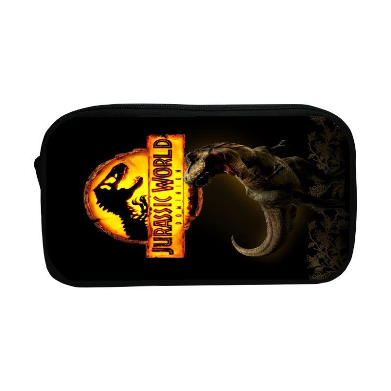 Estuche de Lápices de Gran Capacidad con Diseño de Dinosaurio Tiranosaurio Rex del Mundo Animal, Estuche de Lápices Personalizado DIY, Bolsa de Almacenamiento de Papelería