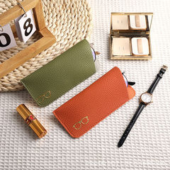 Eyeglass case portable Instagram glasses case anti-press sunglasses storage bag for men and women, myopic glasses protector soft leather